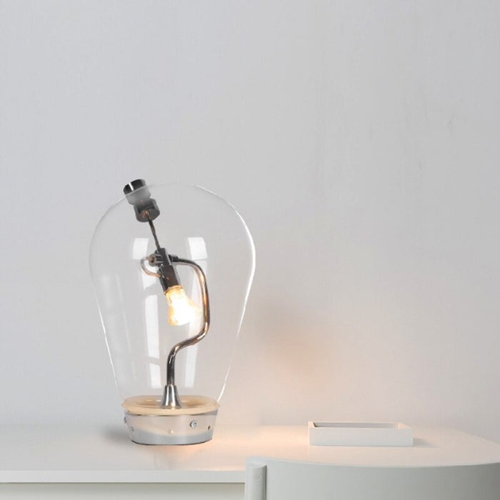 Modern Adjustment Transparent Glass Table Lamp