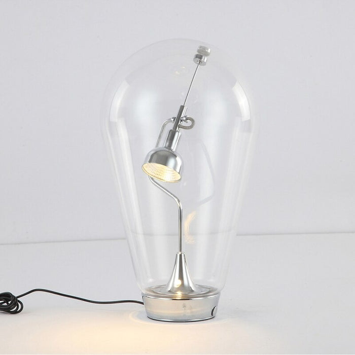 Modern Adjustment Transparent Glass Table Lamp