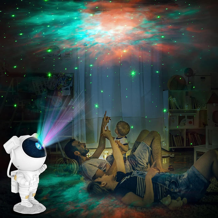 Astronaut Star Projector Night Light Space Projector, Galaxy Starry Nebula Ceiling Projection Lamp with Timer