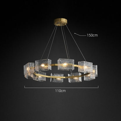 Simple Nordic Water Glass Golden LED Chandelier Lamp