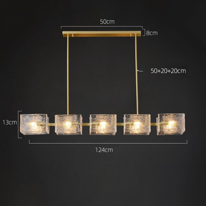 Simple Nordic Water Glass Golden LED Chandelier Lamp
