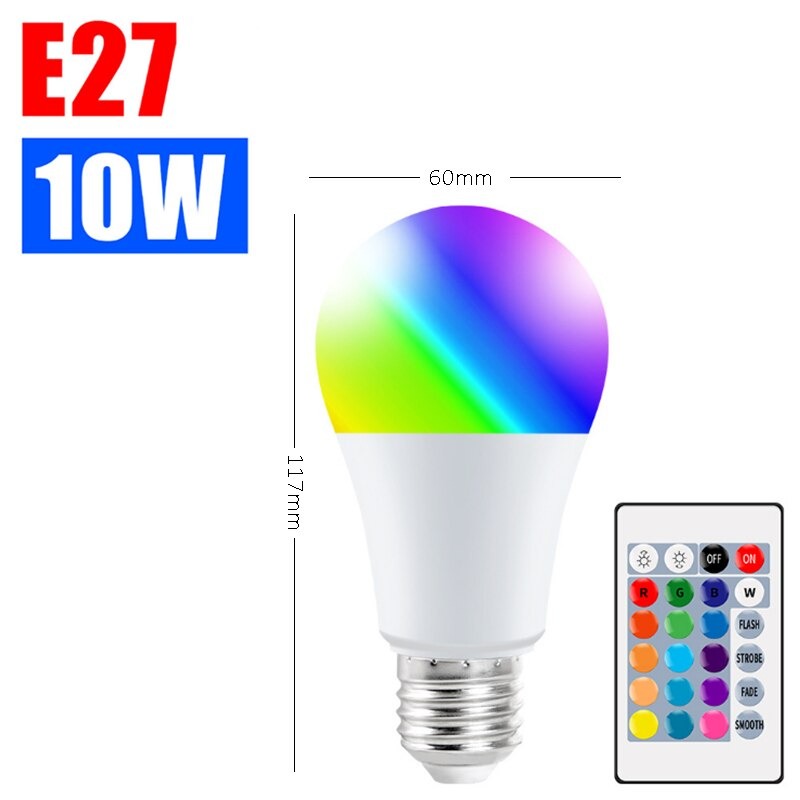 E27 Smart Control Lamp RGB Bulb