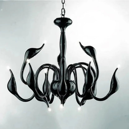 12 Lights Swan Decor Chandelier Lamp