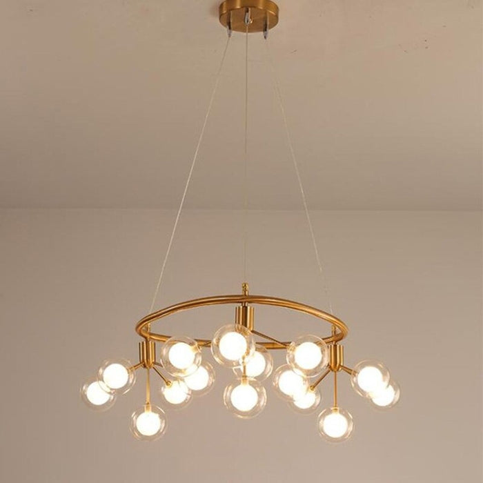 Modern LED Chandelier Glass Hanging Lamp