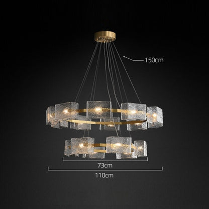 Simple Nordic Water Glass Golden LED Chandelier Lamp