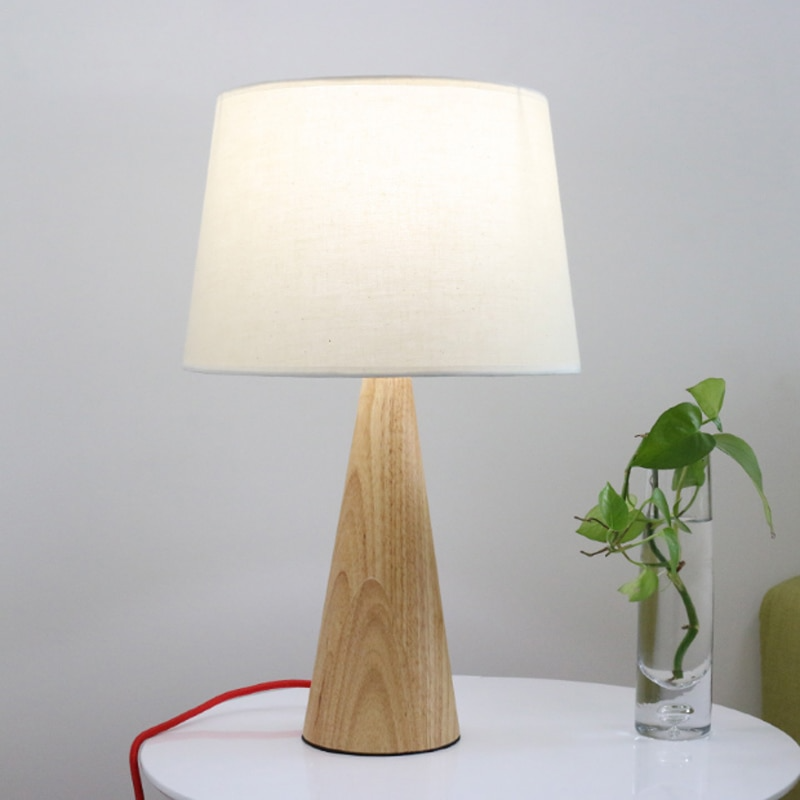 The Rubber Wood E27 Desk Lamp