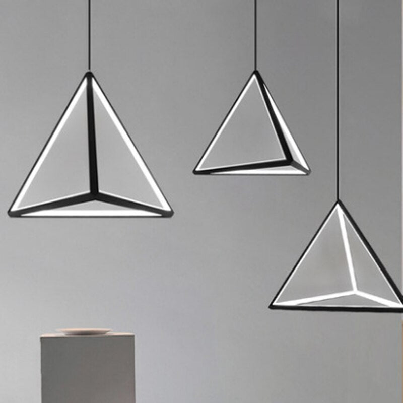 LED Pyramid Single Head Pendant Lamp