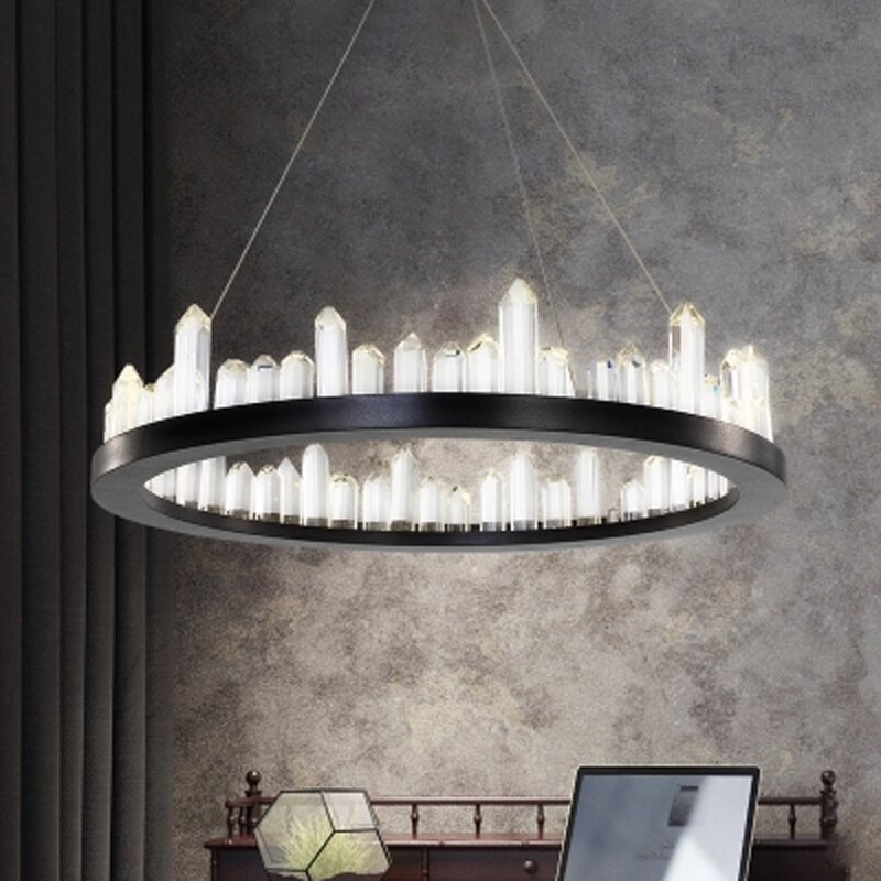 Modern Round Crystal Pendant Lamp