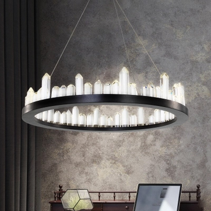 Modern Round Crystal Pendant Lamp