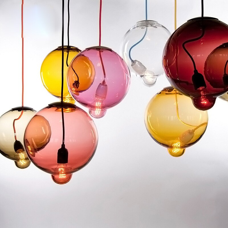 Creative Vintage Style Colorful LED Pendant Lamp