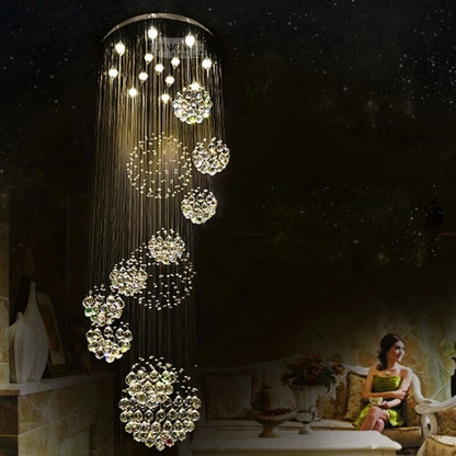 Luxury 11pcs Lustre Crystal Ball Design Ceiling Lamp