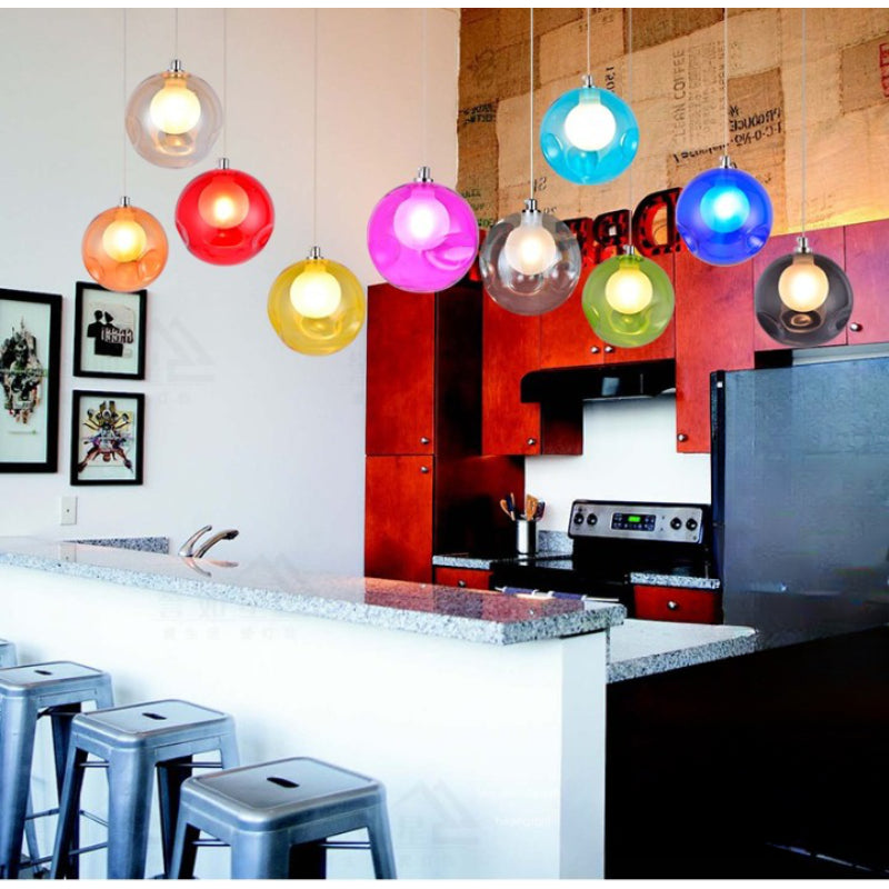 Colorful Crystal Glass Pendant Light