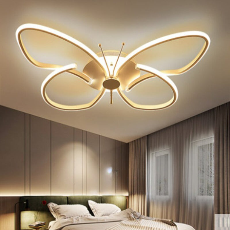 Modern White Acrylic Butterfly Ceiling Lamp