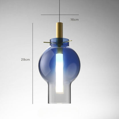 Modern Colorful Glass Single Pendant Lamp