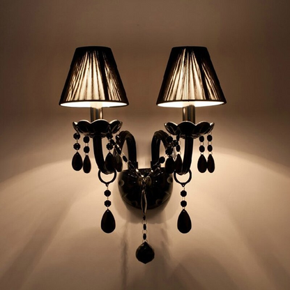 American Classic Black Cloth Cover Wall Lamp