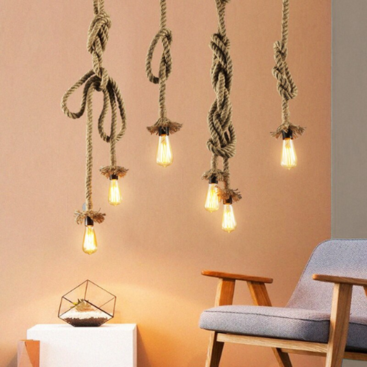 Simple Hemp Rope Pendant Lamp