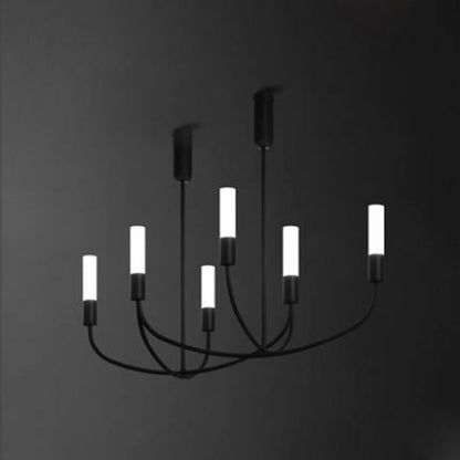 Retro Simple Black Painted LED Chandelier