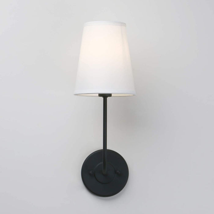 Classic Wall Sconce With White Fabric Lamp Shade