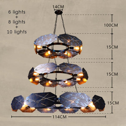 Loft Retro Industrial Wrought Iron Pendant Lamp