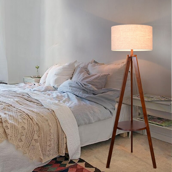 Modern Solid Wood Floor Lamp
