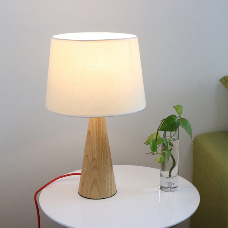 The Rubber Wood E27 Desk Lamp