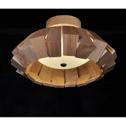 Retro LED Wood Art Ceiling Lamp