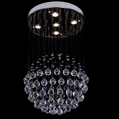 Modern Transparent Crystal Ball Pendant Lamp