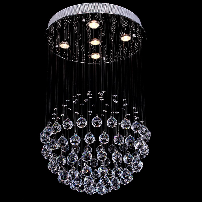 Modern Transparent Crystal Ball Pendant Lamp