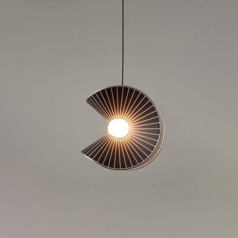 Modern Black Cloth Single Head Pendant Lamp