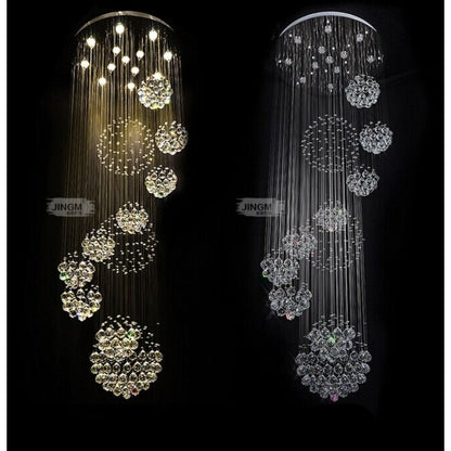 Luxury 11pcs Lustre Crystal Ball Design Ceiling Lamp