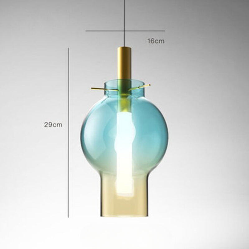 Modern Colorful Glass Single Pendant Lamp