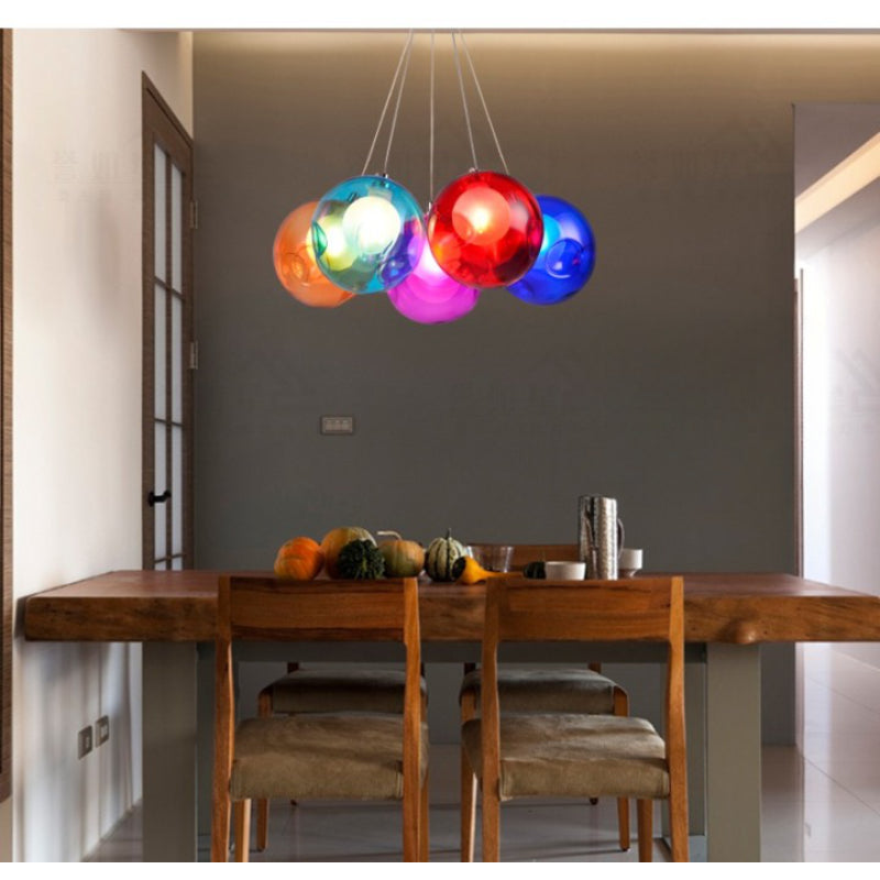 Colorful Crystal Glass Pendant Light