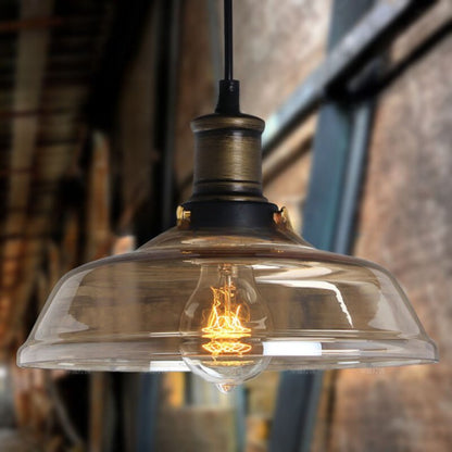 Simple Transparent Glass Single Pendant Light