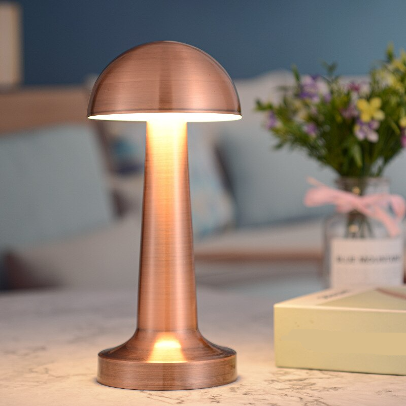 Metal Mushroom Charging Touch Desk Lamp