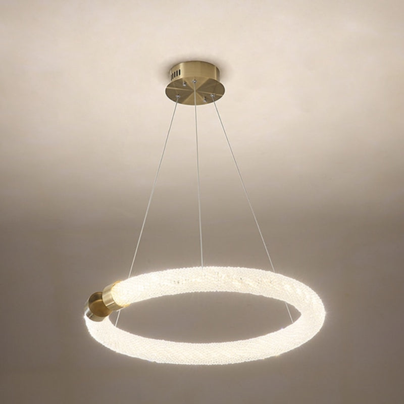 Modern K9 Crystal Ring Chandelier