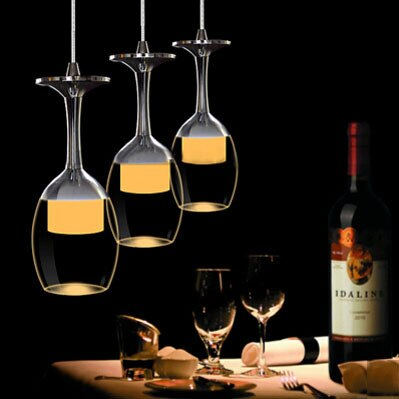 Modern Wine Glass LED Ceiling Lamp