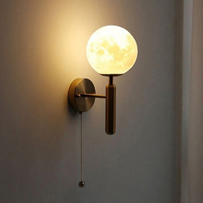 3D Moon Wall Mounted Light Fixture