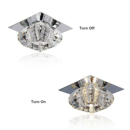 3W Square Crystal Aisle LED Ceiling Lamp