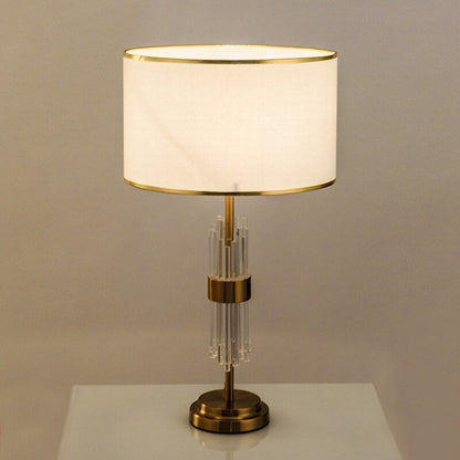 American Transparent Glass Crystal Rod Table Lamp