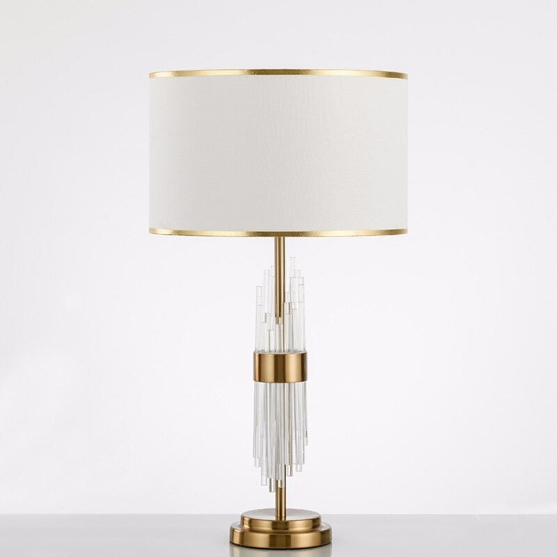 American Transparent Glass Crystal Rod Table Lamp