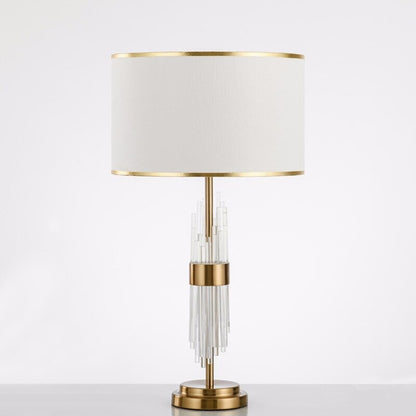 American Transparent Glass Crystal Rod Table Lamp