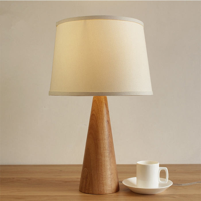 The Rubber Wood E27 Desk Lamp