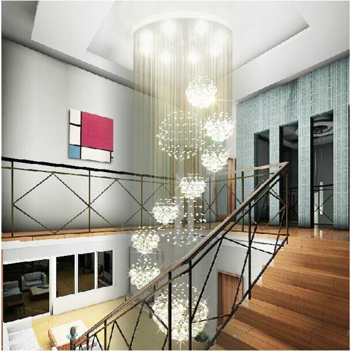 Luxury 11pcs Lustre Crystal Ball Design Ceiling Lamp