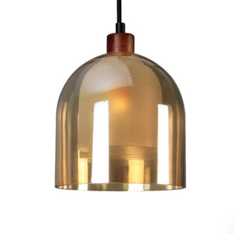 Nordic Single Head Brown Glass Pendant Lamp