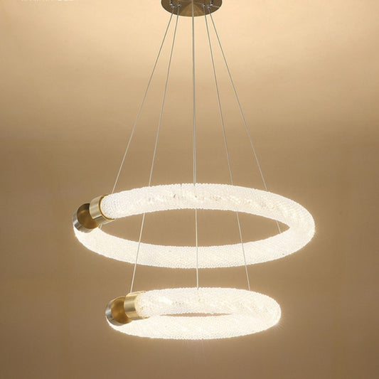 Modern K9 Crystal Ring Chandelier