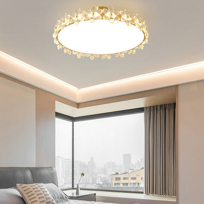 Luxury Crystal Flower Design Ceiling Lamp