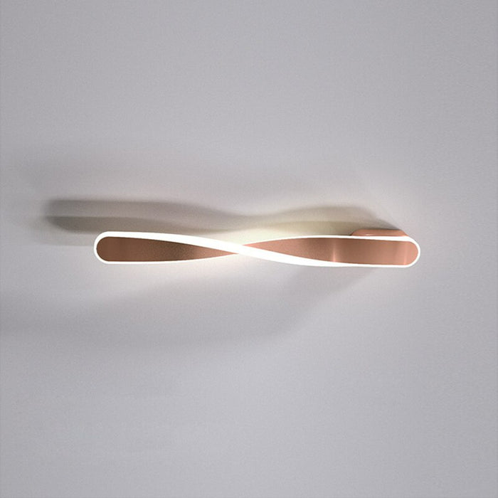 Modern Minimalist Silver Spiral Long Strip Lamp LED