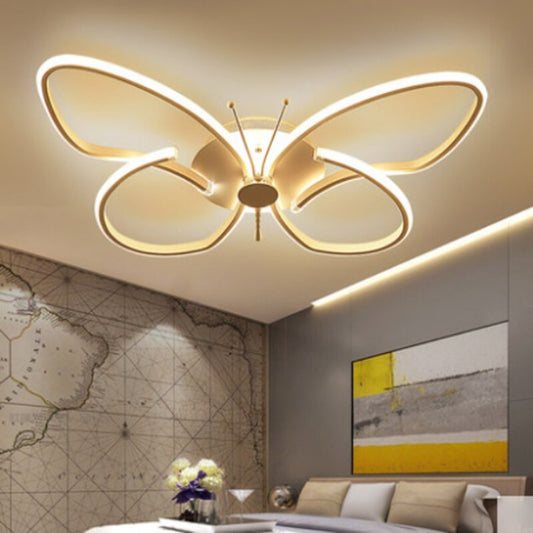 Modern White Acrylic Butterfly Ceiling Lamp