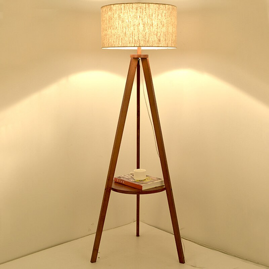 Modern Solid Wood Floor Lamp