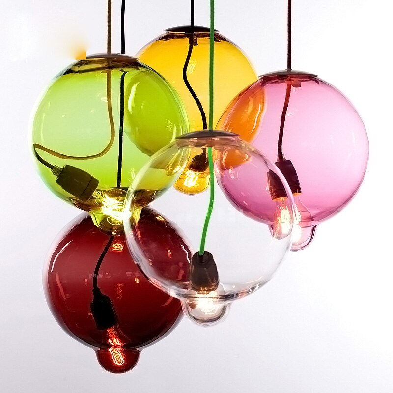 Creative Vintage Style Colorful LED Pendant Lamp